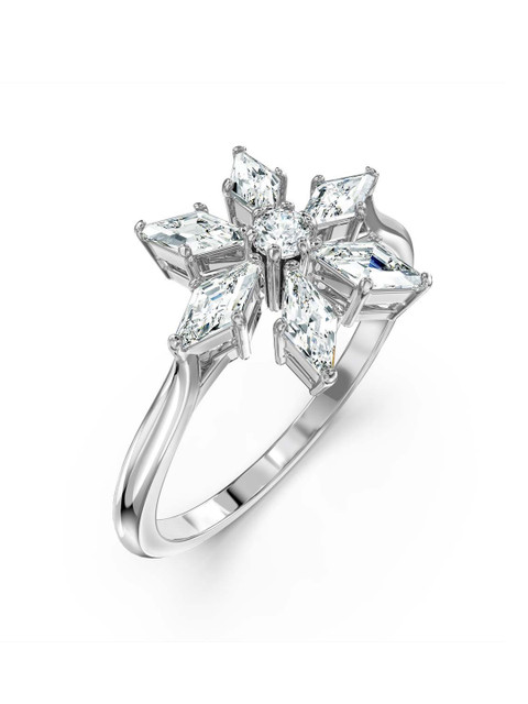 

SWAROVSKI Women White Rhodium-Plated Finger Ring