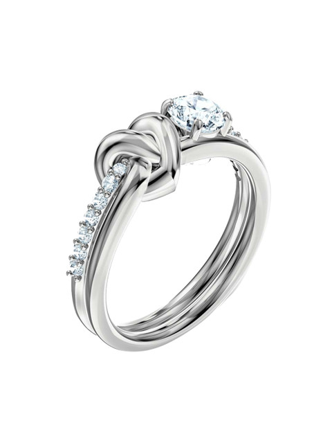 

SWAROVSKI Rhodium-Plated Crystal Studded Ring, Silver