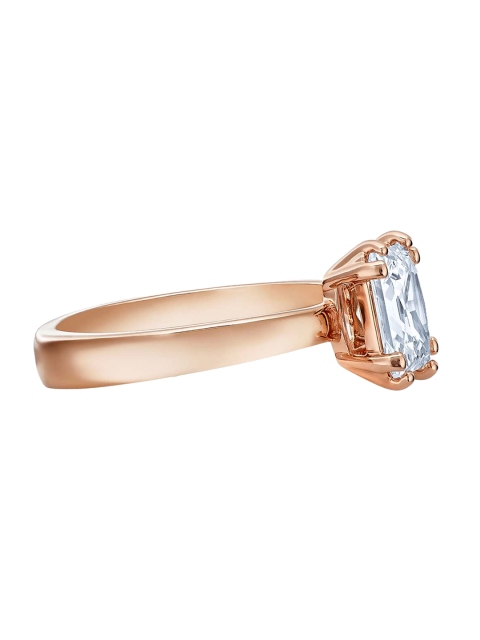 

SWAROVSKI Women White Crystals Rose Gold-Plated Finger Ring