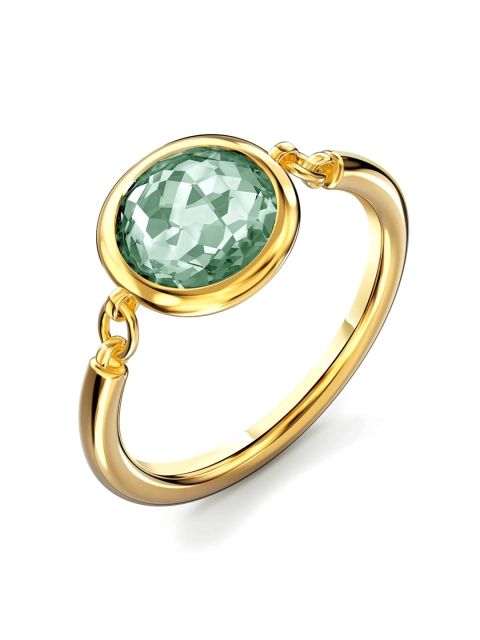 

SWAROVSKI Gold Plated & Green Studded Finger Ring