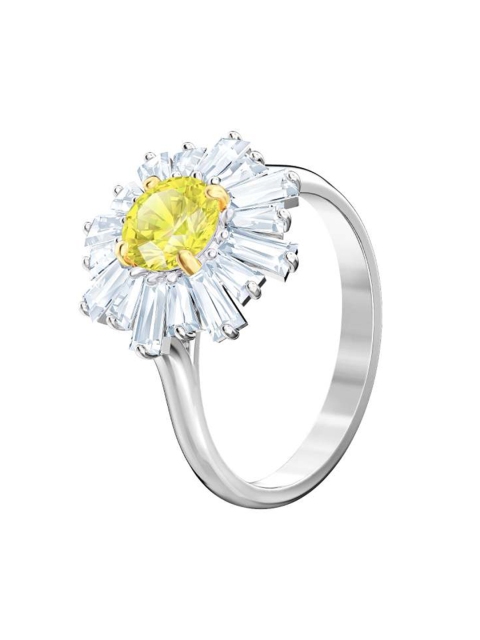 

SWAROVSKI Women Yellow Rhodium-Plated Finger Ring