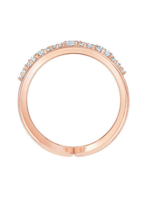 

SWAROVSKI Rose Gold-Plated White Crystal Studded Finger Rings