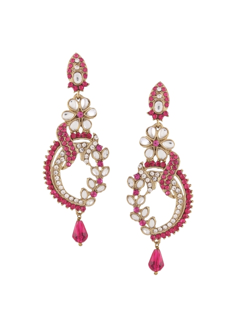 

Arendelle Pink Contemporary Drop Earrings