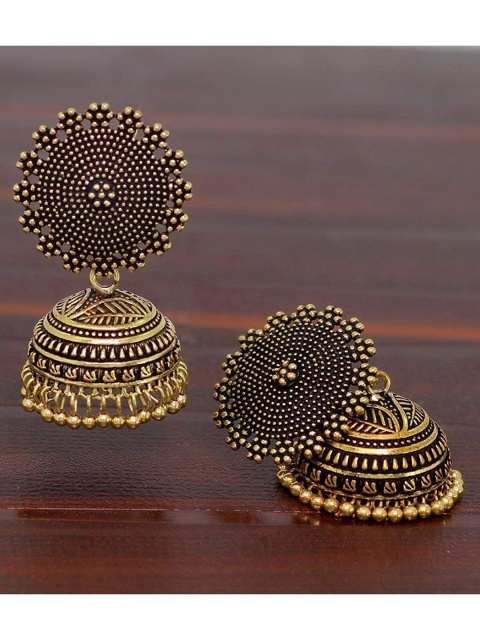 

Arendelle Gold-Toned Contemporary Jhumkas Earrings