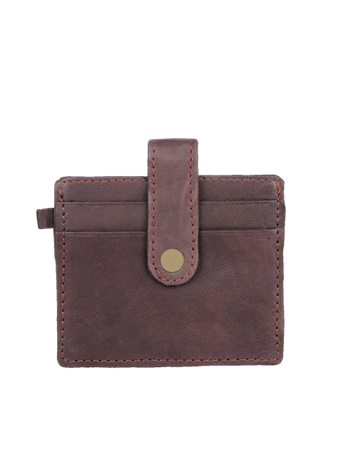 

Swiss Design Unisex Brown Leather Card Holder