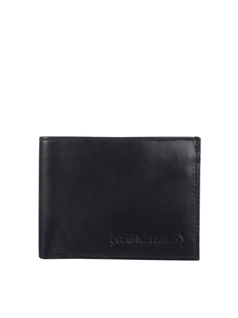 

Swiss Design Men Black Leather Two Fold Wallet