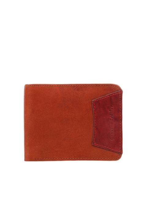 

Swiss Design Men Camel Brown Leather Two Fold Wallet