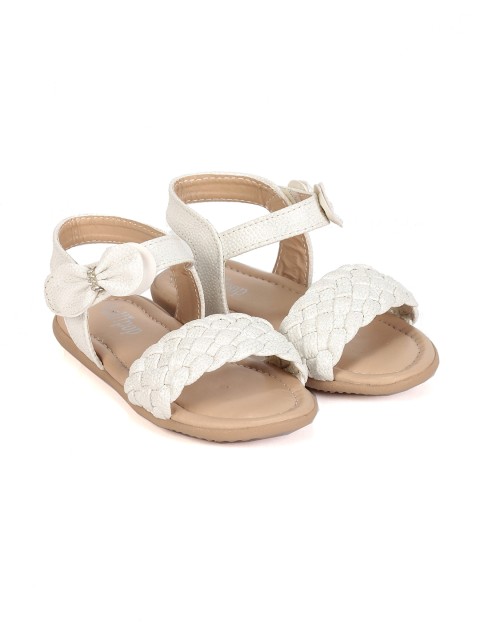 

Lil Lollipop Girls White Open Toe Flats