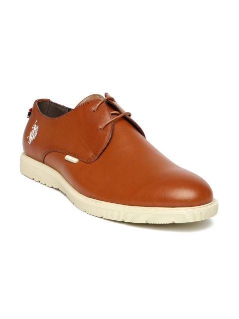 

U.S. Polo Assn. Men Tan Brown Derbys