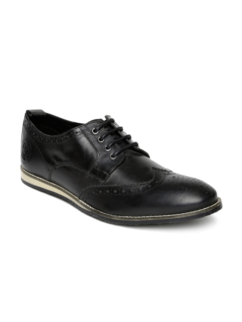 

U.S. Polo Assn. Men Black Leather Brogues