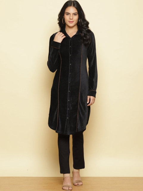 

Lakshita Women Black Cotton Kurta