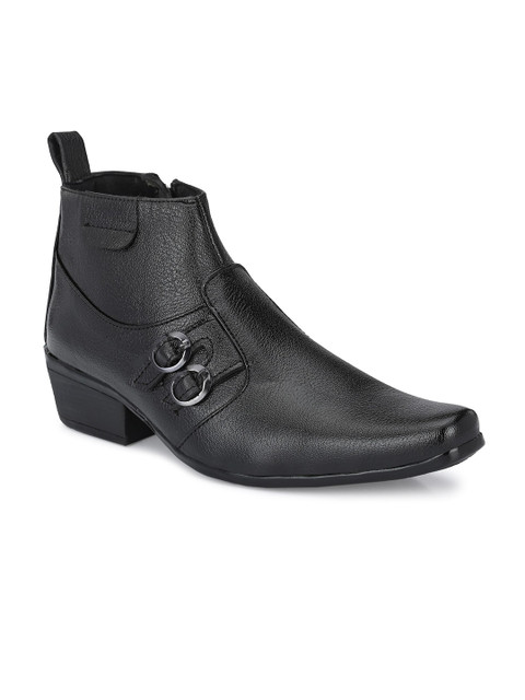 

mr.wonker Men Black Solid Formal Boots