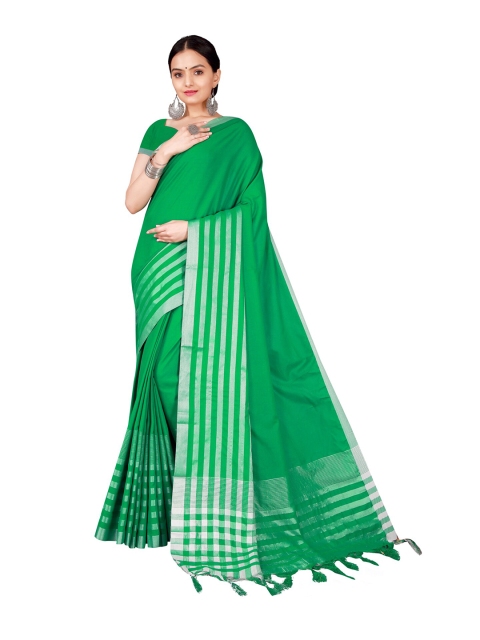 

KALINI Green & White Cotton Silk Saree