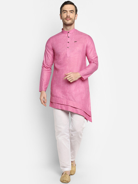 

DEVOILER Men Pink Kurta with Pyjamas