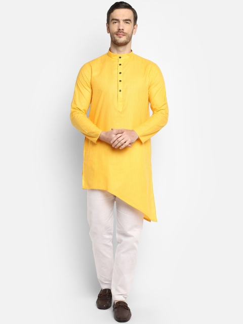 

DEVOILER Men Yellow Kurta with Pyjamas