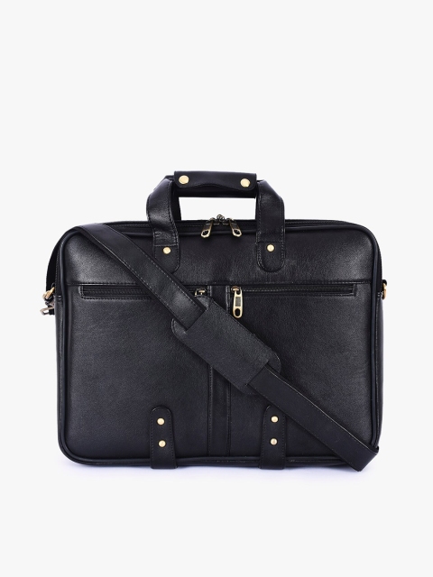 

BuckleUp Unisex Black Solid Laptop Bag