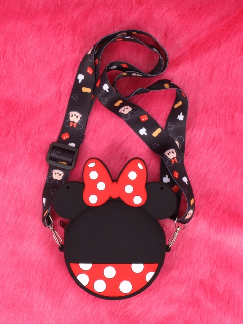 

CUTECUMBER Girls Black & Red Mickey Mouse Printed Sling Bag