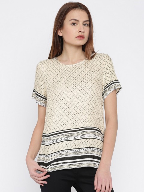 

Vero Moda Beige Printed Top