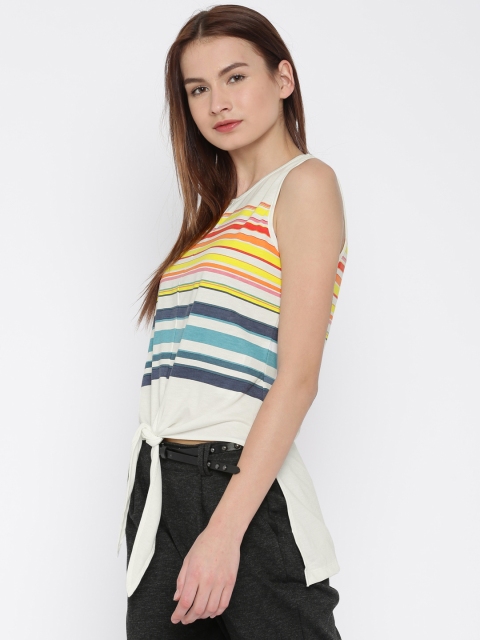 

Vero Moda Women White Candy Stripe Top