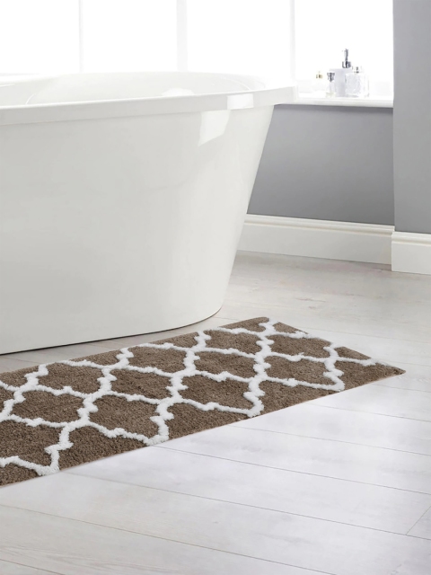 

AEROHAVEN Taupe Printed Anti Slip Bath Rug