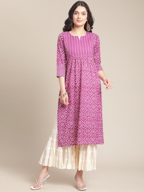 

Varanga Women Pink Ethnic Motifs Printed Kurta