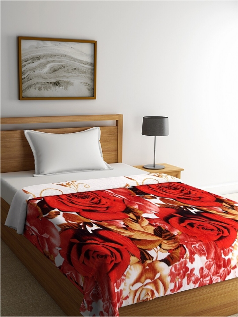

Dhrohar Red & Brown Floral AC Room 300 GSM Single Bed Blanket