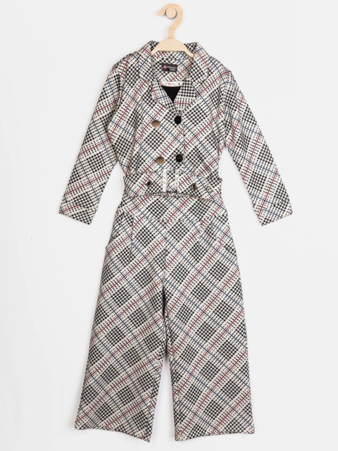 

Peppermint Girls Grey Checked Coat with Palazzos