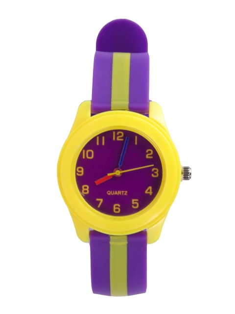 

Spiky Unisex Kids Yellow Dial & Purple Straps Analogue Watch