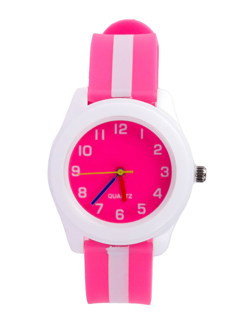 

Spiky Kids Pink Dial & Multicoloured Straps Analogue Watch