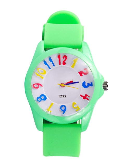 

Spiky Unisex Kids Green Printed Dial & Green Straps Analogue Watch