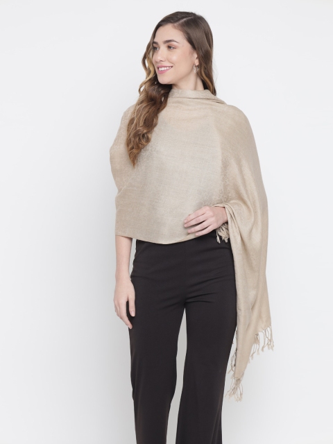 

Pashtush Women Beige Printed Woolen Shawl