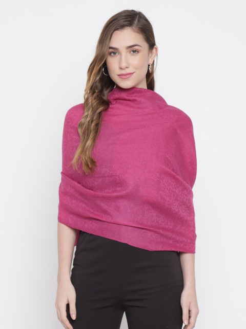 

Pashtush Women Pink & Cream-Coloured Printed Woolen Shawl