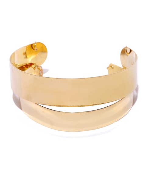 

Golden Peacock Gold-Toned Cuff Bracelet with Chain