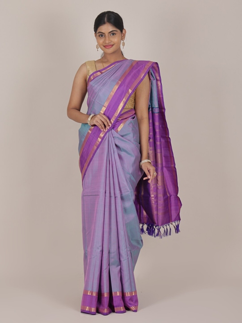 

Pothys Lavender & Purple Woven Design Zari Pure Silk Saree