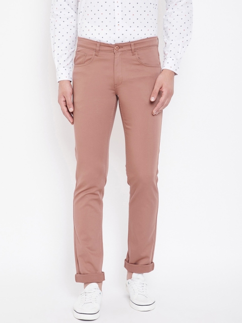 

Canary London Men Rust Smart Slim Fit Wrinkle Free Trousers