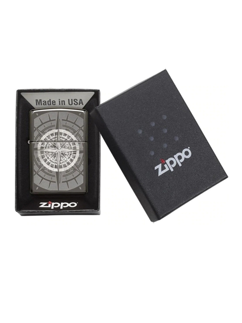 

Zippo Dark Grey Solid Bon Voyage Design Pocket Lighter