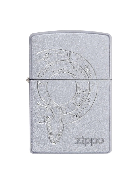

Zippo Silver-Toned Snake Design Satin Chrome Pocket Lighter