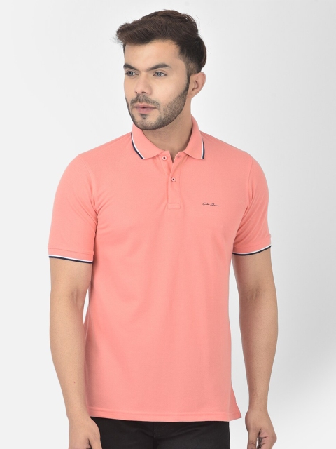 

COBB Men Pink Polo Collar T-shirt