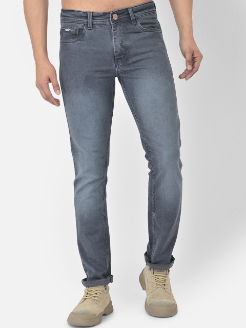 

COBB Men Blue Slim Fit Low Distress Light Fade Jeans