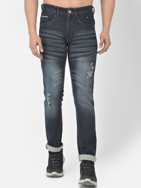 

COBB Men Blue Slim Fit Mildly Distressed Light Fade Jeans