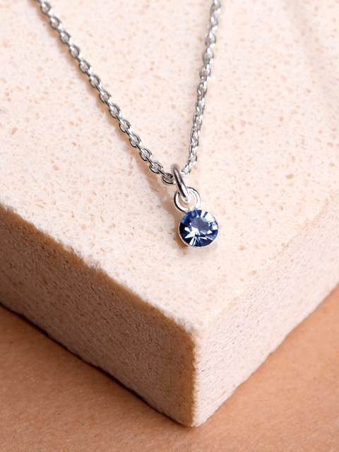

Accessorize Women Silver-Toned & Blue Sterling Silver Chain