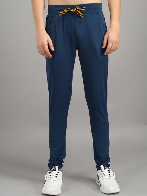 

Gallus Men Blue Solid Cotton Dry-Fit Track Pants