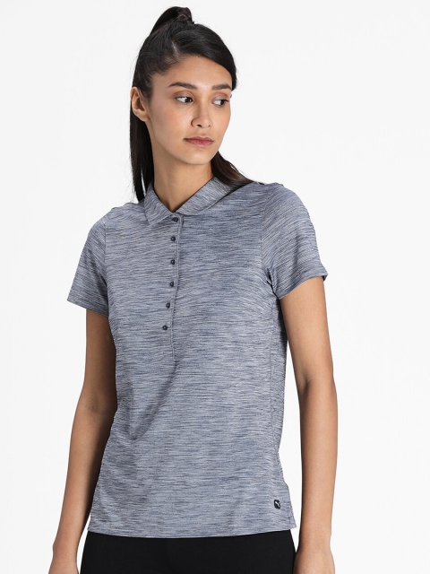 

Puma Women Blue Polo Collar T-shirt