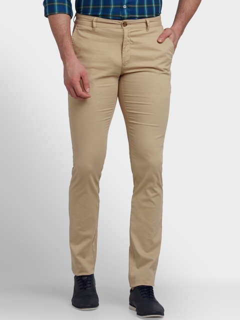 

ColorPlus Men Brown Solid Trousers