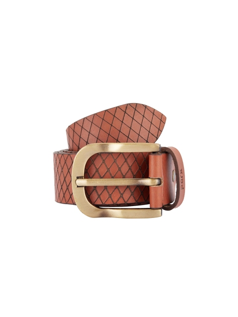 

Parx Men Brown Textured Leather Belt