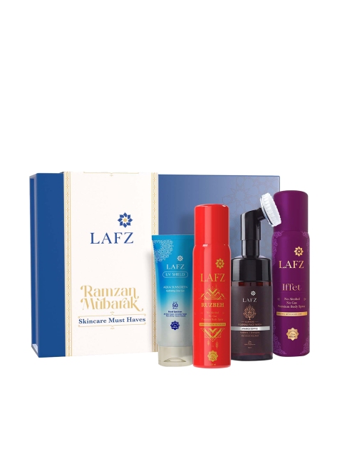 

LAFZ Skincare Must Haves Gift Set of 4, Blue