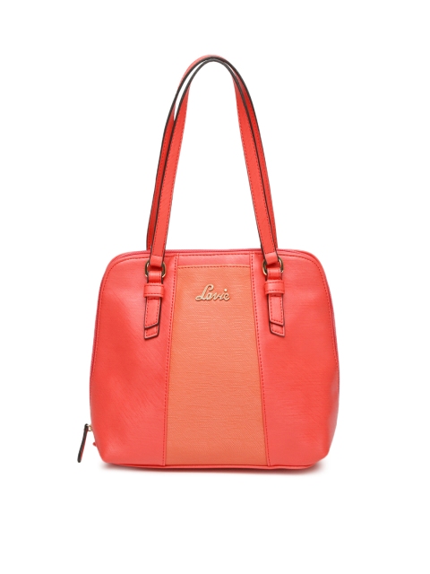 

Lavie Coral Red Textured Shoulder Bag