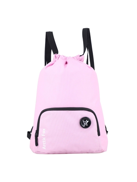 

Arctic Fox Unisex Pink & Black Draw String Backpack