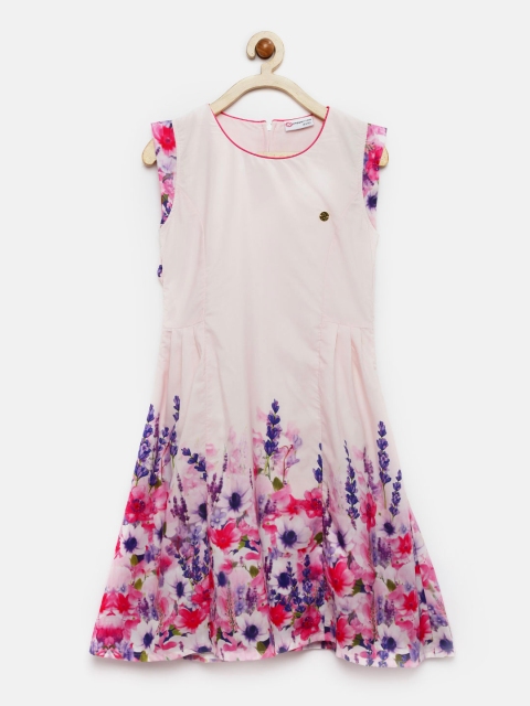 

Peppermint Girls Pink Printed Sheath Dress