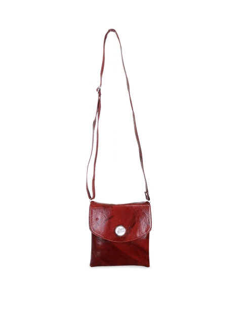 

LELYS Rose Leather Structured Sling Bag with Fringed